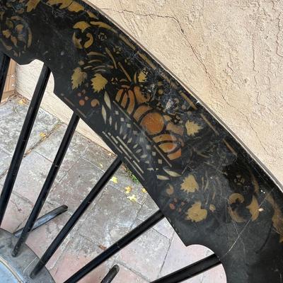 Antique Tole painted childs rocker