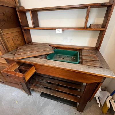Vintage planting bench