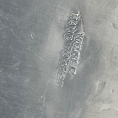 World Hand Forged Hammered Aluminum Oval Platter with Handles