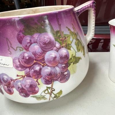 Antique Dresden Pitcher & tumbler set