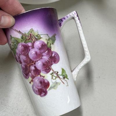Antique Dresden Pitcher & tumbler set