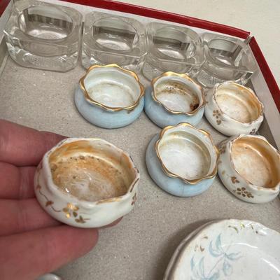Lot of Napkin rings, and plates