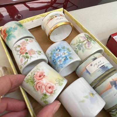 Lot of Napkin rings, and plates