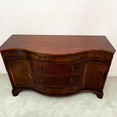 UNION NATIONAL FURNITURE ~ Vtg. Mahogany Inlaid Buffet/Sideboard ~*Read Details