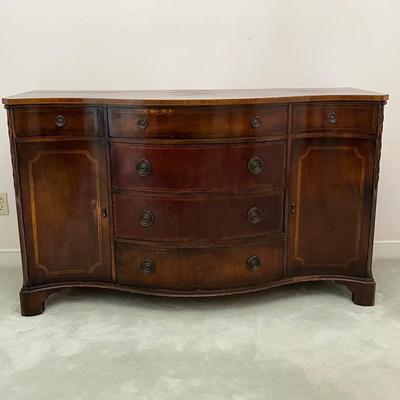 UNION NATIONAL FURNITURE ~ Vtg. Mahogany Inlaid Buffet/Sideboard ~*Read Details