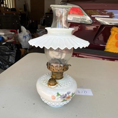 Milk Glass oil lamp