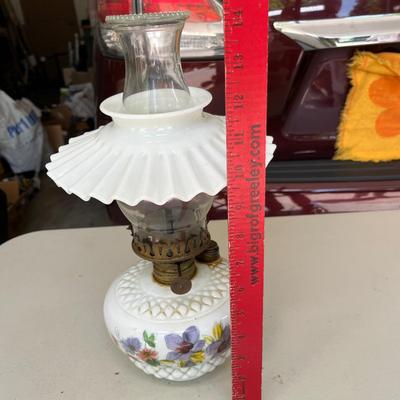 Milk Glass oil lamp
