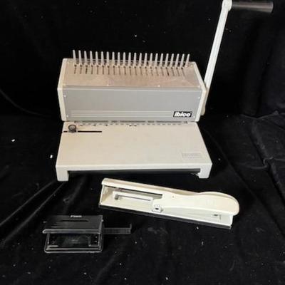 IBICO IBIMATIC Heavy Duty Metal Manual Comb Binding AND A 3 & 2 HOLE PUNCH