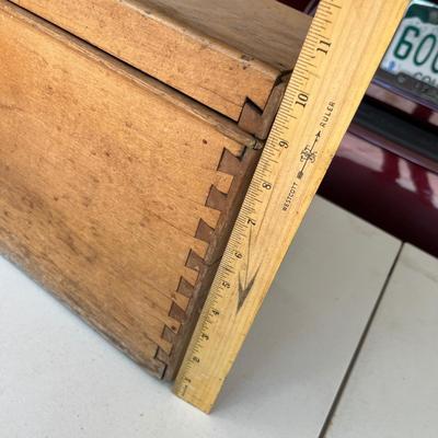 Antique box & coffee grinder