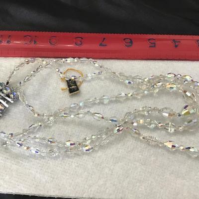 Gorgeous 3 Strand Crystal Necklace with Tags. Gorgeous Clasp