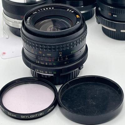 LOT 101: Assortment of Various Camera Lenses