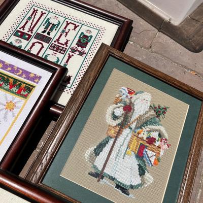 Framed Cross Stitch lot