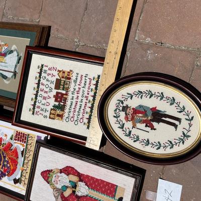 Framed Cross Stitch lot