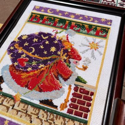 Framed Cross Stitch lot