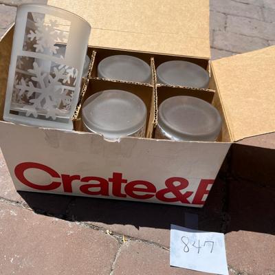Crate & Barrel Snowflake glasses