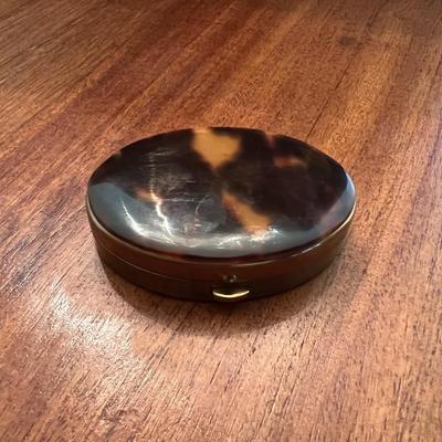 Vintage Kotler & Kopit K&K Brown and Gold Tone Powder Compact