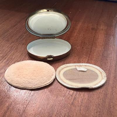 Vintage Kotler & Kopit K&K Brown and Gold Tone Powder Compact