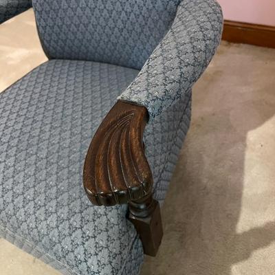 Tufted Blue Upholstered Rocker
