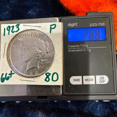 1923 Peace Dollar 66+ P mint U S COIN