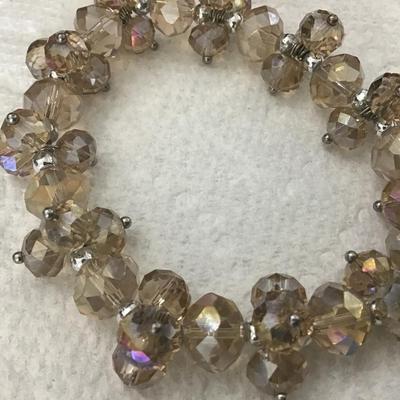 Beautiful Faceted Glass Bracelet