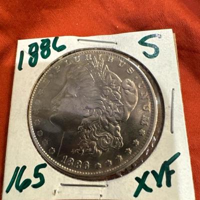 1886 S MORGAN DOLLAR BEAUTIFUL KEY DATE COIN! FANTASTIC LUSTER XVF