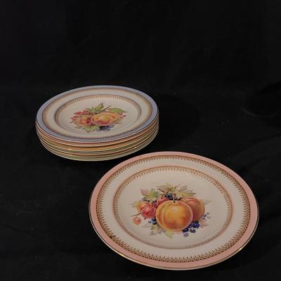 Hutschenreuther Czech Plates, Crown Ducal England China, and Gold Rim Glasses (LR-DZ)