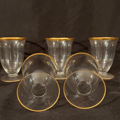Hutschenreuther Czech Plates, Crown Ducal England China, and Gold Rim Glasses (LR-DZ)