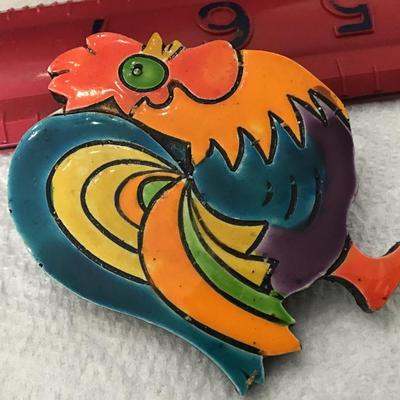 West Germany Vintage Germany Rooster Pin