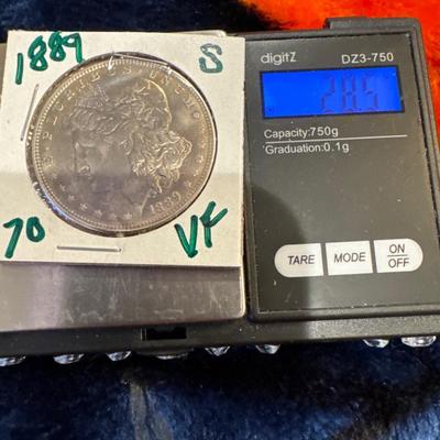 1889 S MORGAN U S COIN VF