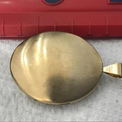 Vintage Classical Styling 14K Gold Filled Oval Etched 2 Tone Locket