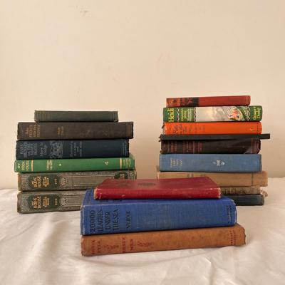 Antique Books Including A Christmas Carol, Brave Men, and 20,000 Leagues Under The Sea (UB-DZ)