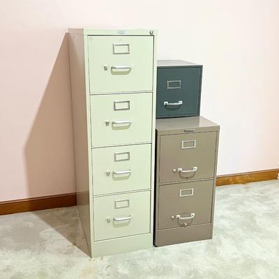 Trio (3) Filing Cabinets