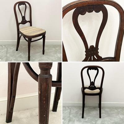 Pair (2) ~ Vtg. Solid Wood Accent Chairs