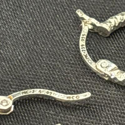 925 small silver hoop earrings