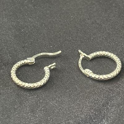 925 small silver hoop earrings