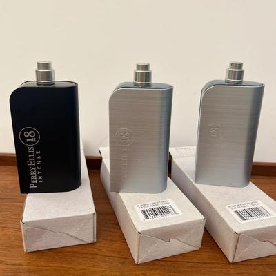 Lot of 3 Perry Ellis Mens Cologne "18" & "18 Intense" PDT