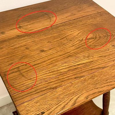 Solid Wood Spindle Leg Table With Glass Ball Feet