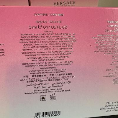 Lot of 3 Box Sets Versace Womens Bright Crystal Perfume, Lotion, Gel