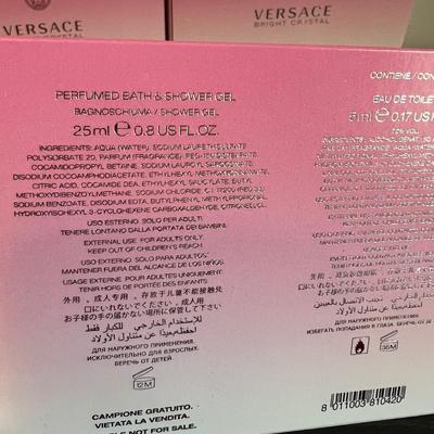 Lot of 3 Box Sets Versace Womens Bright Crystal Perfume, Lotion, Gel