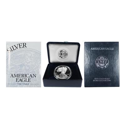 1995-P Proof Silver Eagle with Box & COA