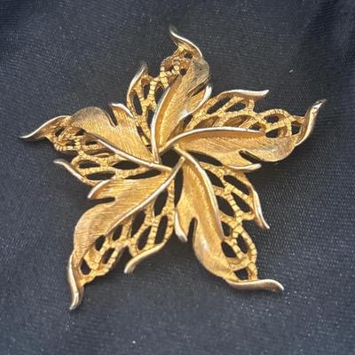 Gold tone star shaped pin