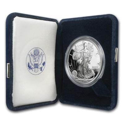 1996-P Proof Silver Eagle with Box & COA