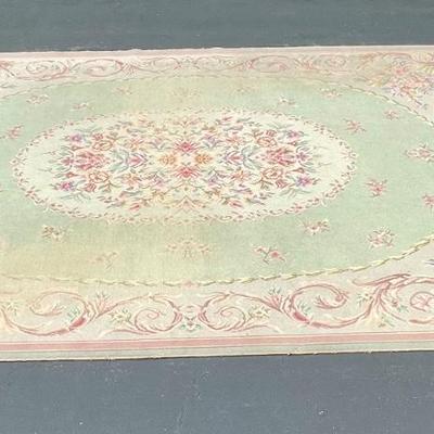 Tudor by Karastan 9 x 12 Wool Rug, Pink and Green