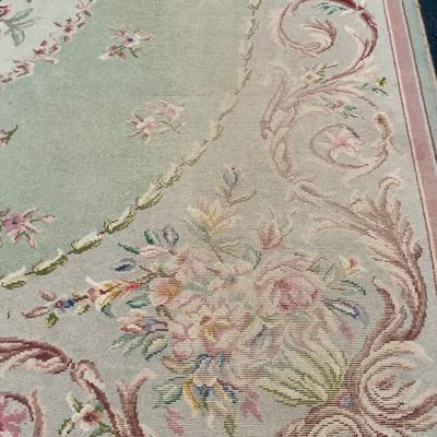 Tudor by Karastan 9 x 12 Wool Rug, Pink and Green