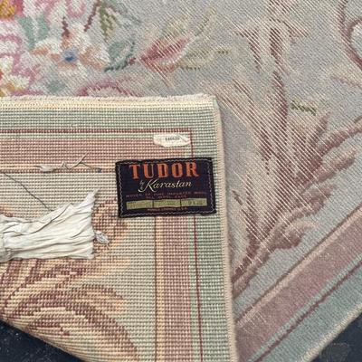 Tudor by Karastan 9 x 12 Wool Rug, Pink and Green