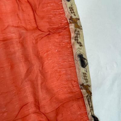 3 Vintage / Antique Scarves - Cowboy themed, "B" with Roses and Cream Colored Lacy Triangle