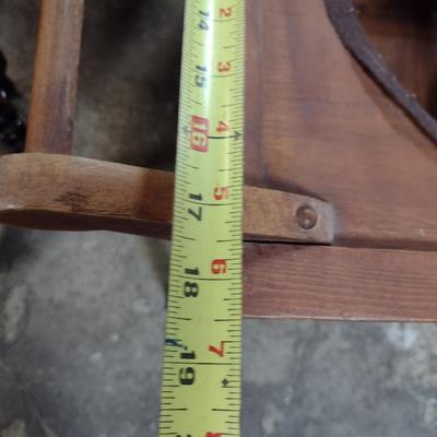 Tall, Wooden Wash Stand with Mirror