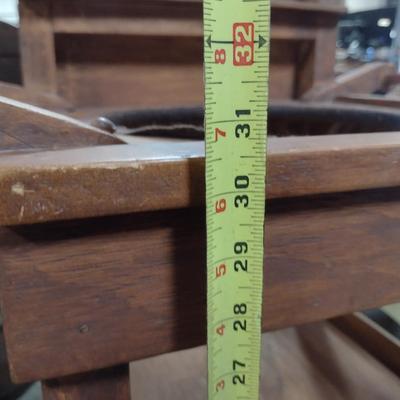 Tall, Wooden Wash Stand with Mirror