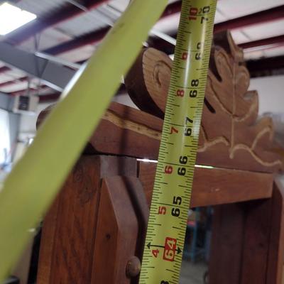 Tall, Wooden Wash Stand with Mirror