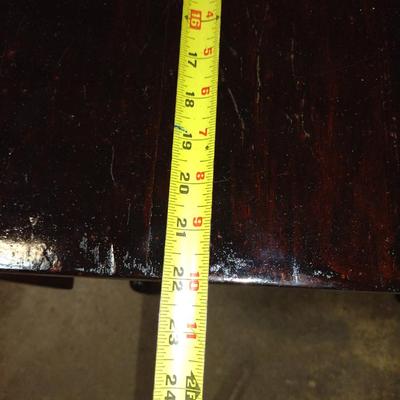 Wooden Double Drop Leaf Side/Accent Table with Drawer